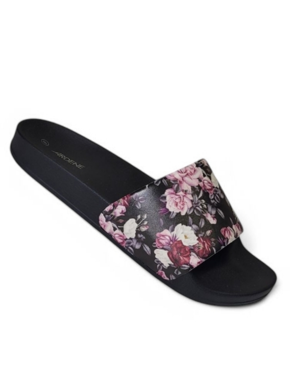 😍3/$25 Ardene Black Floral Women's Slide Sandals